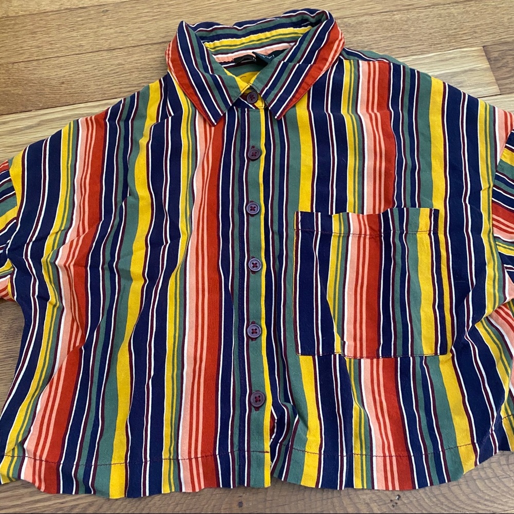 Colored striped button down shirt from forever21